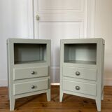 Pair of revamped bedside tables, 1950s