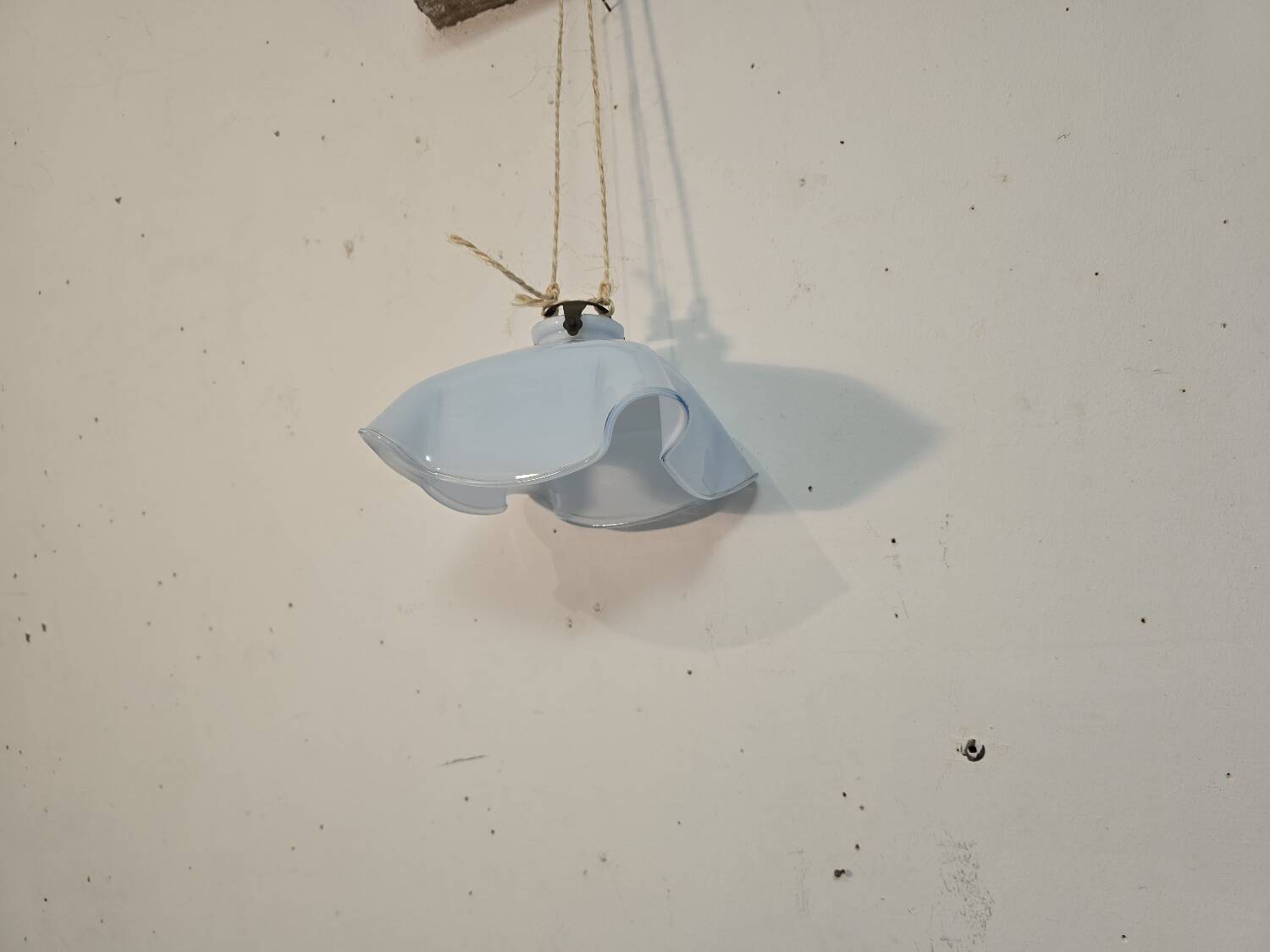 Blue opaline pendant light