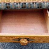 Pair of rattan bedsides