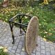 Table in rattan and vintage bamboo