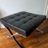 Vintage leather ottoman stool