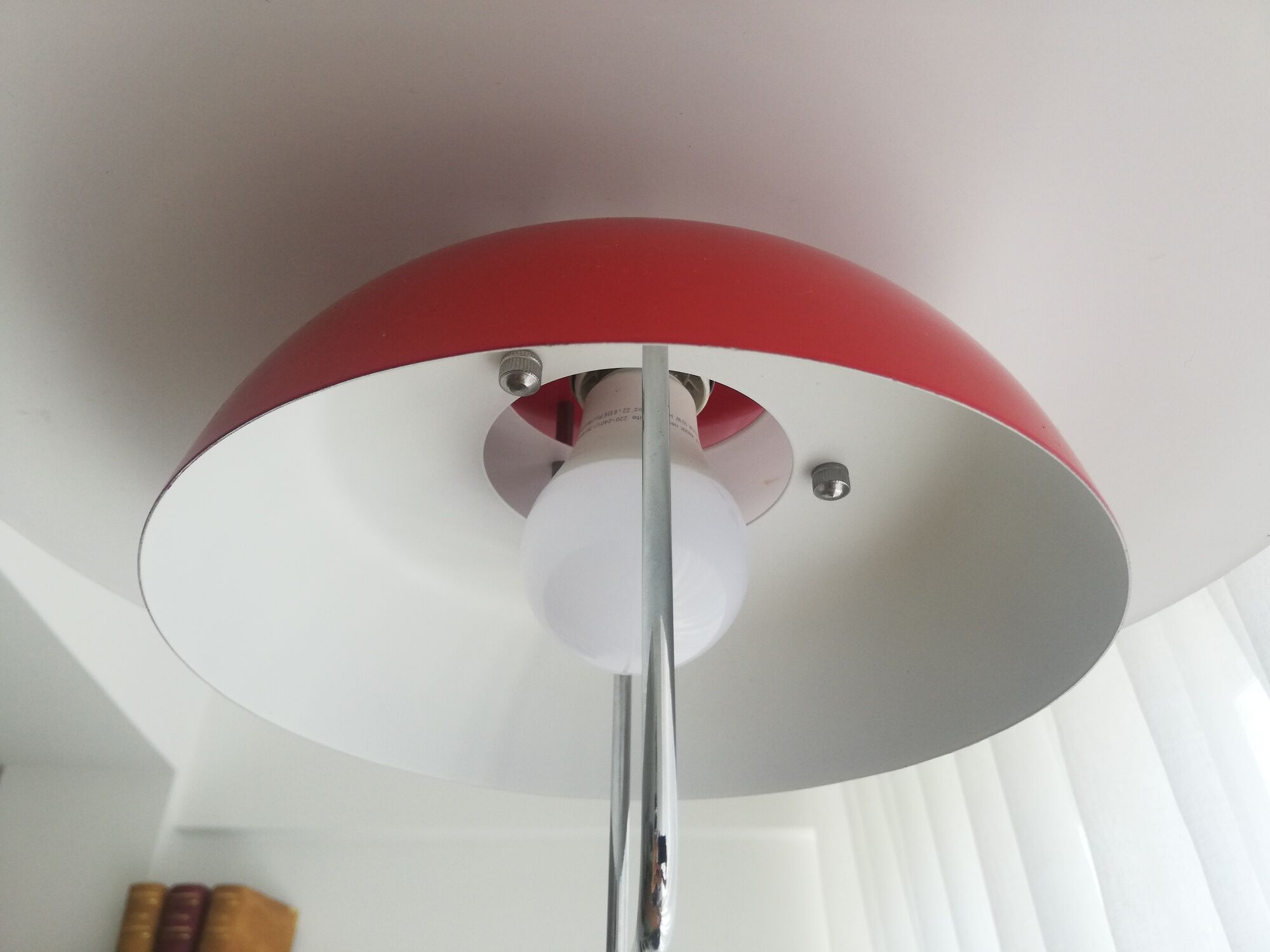 Red pull-down Scandinavian design ceiling lamp Berga by Markslöjd Sweden