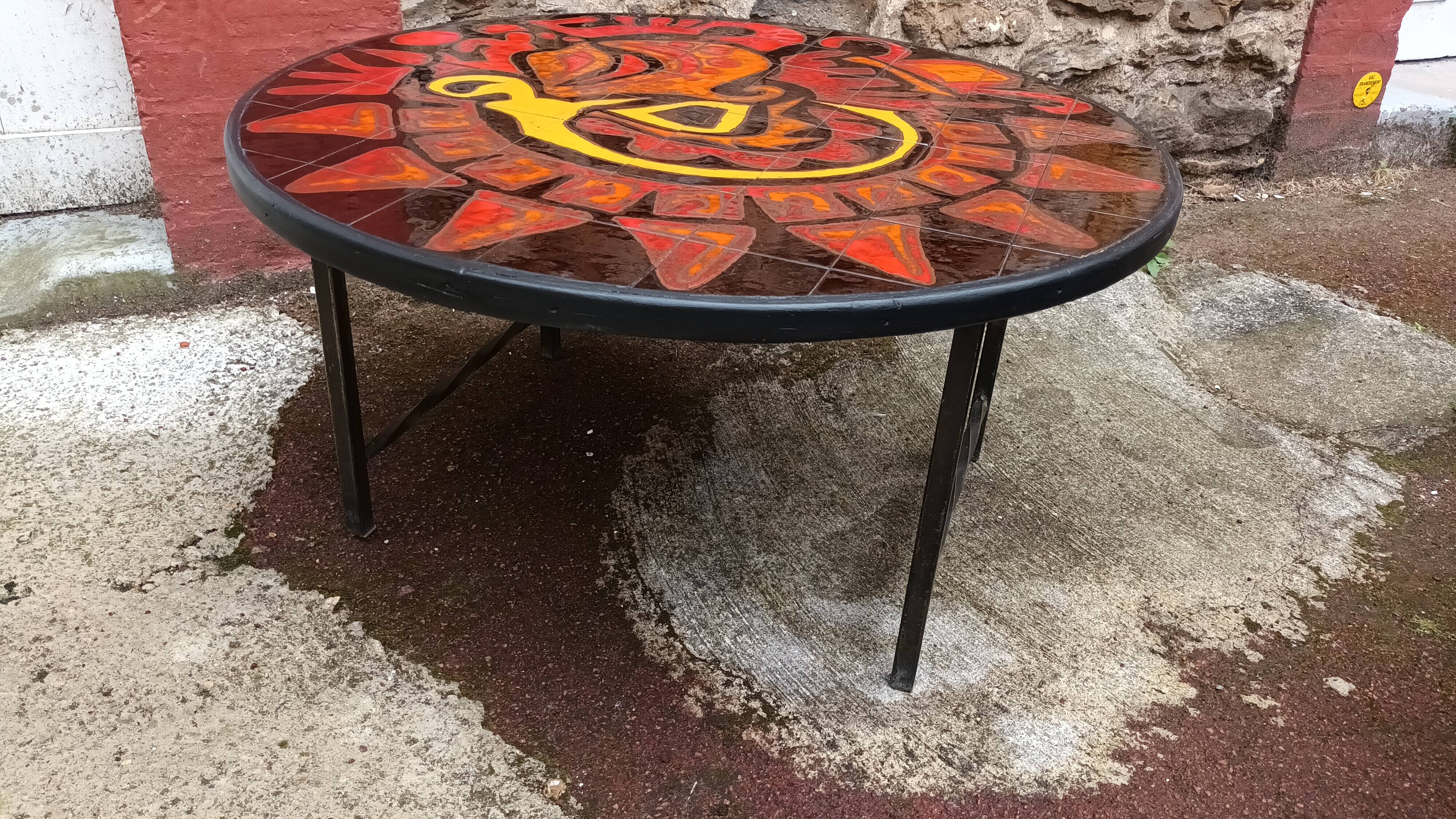 1950s ceramic coffee table