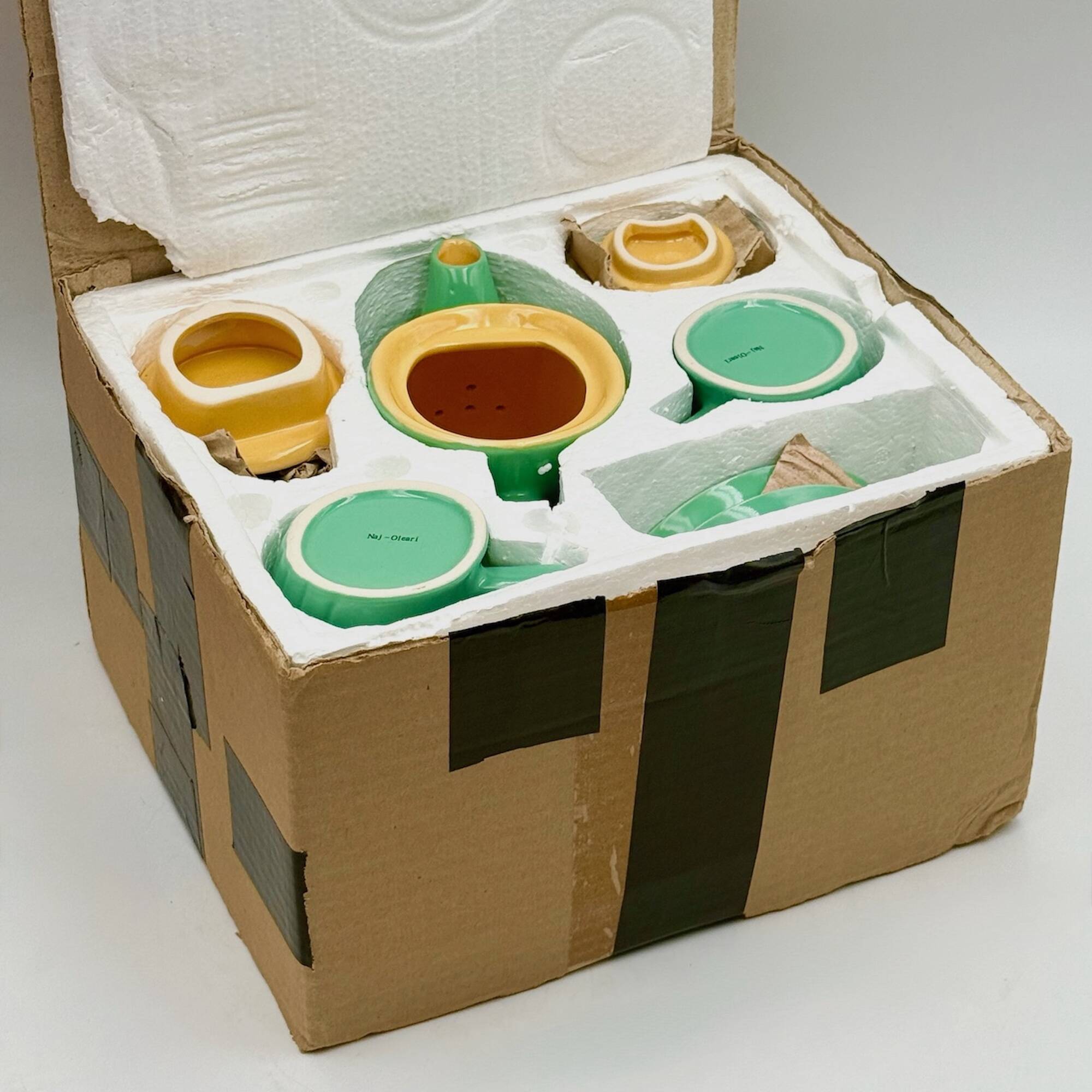 1980s Memphis Naj Oleari Coffee / Tea Set – Iosa Ghini Design Unused in Box