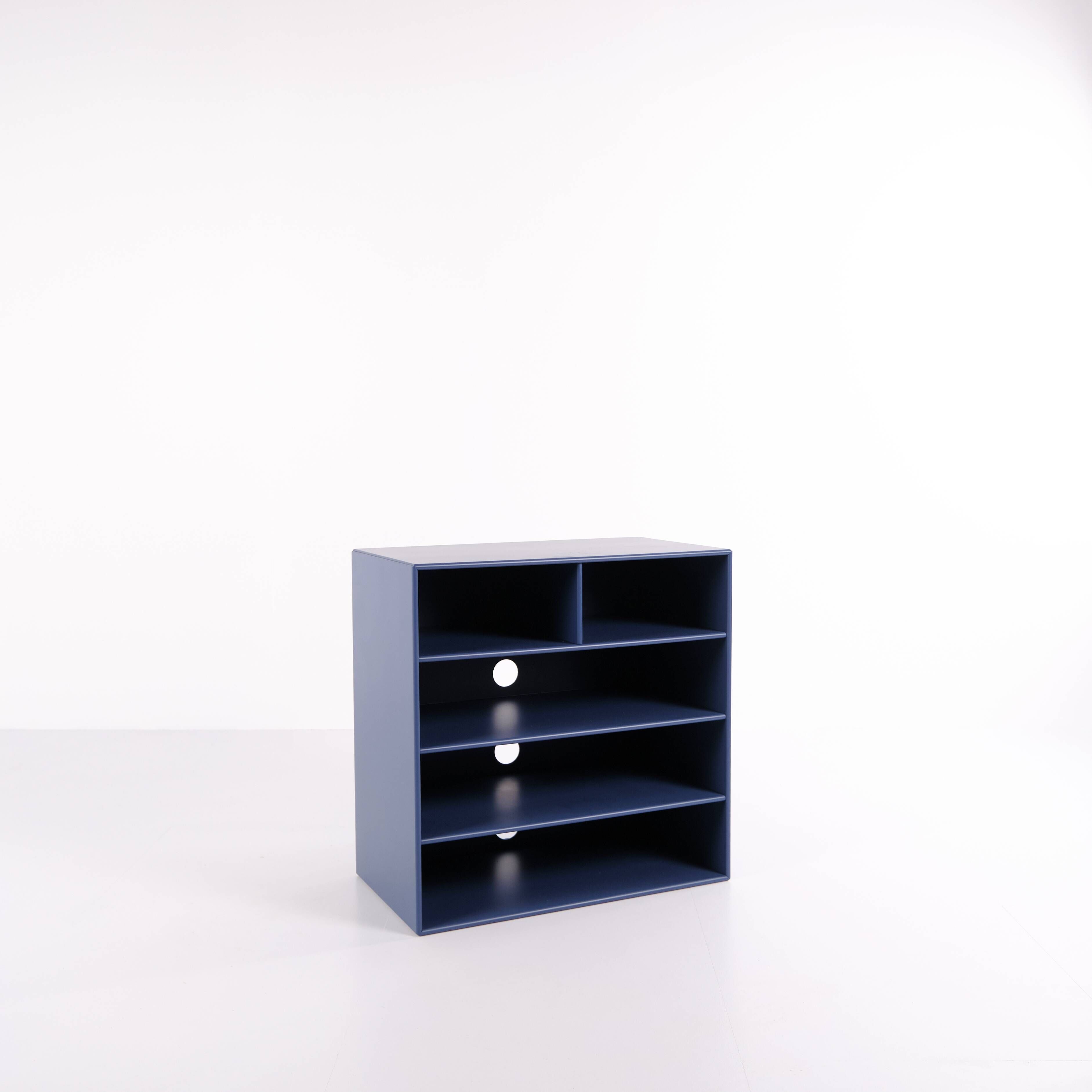 Montana bookcase – blue – 4 shelves