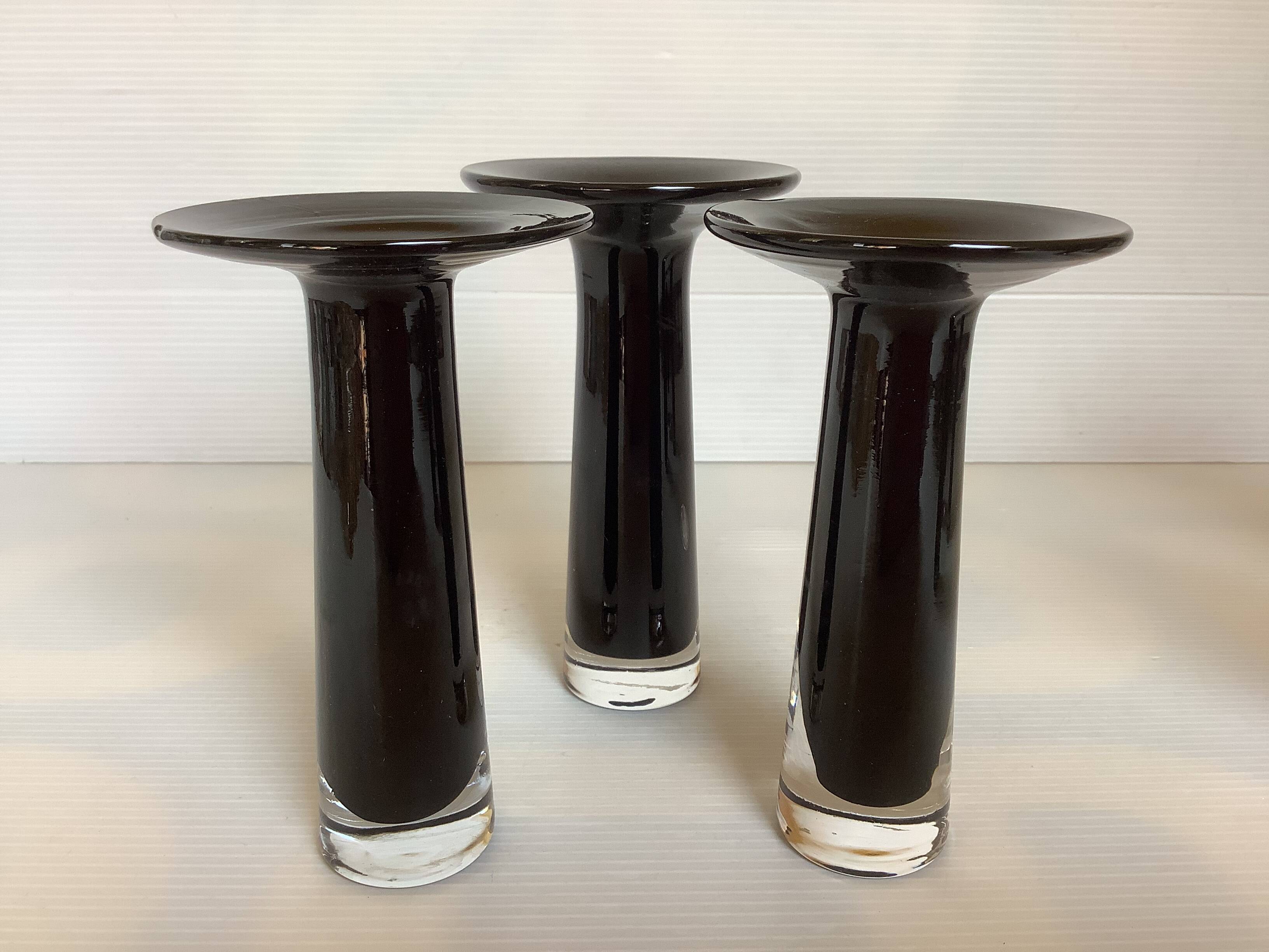 Six soliflore vases glass paste Maria Vinka