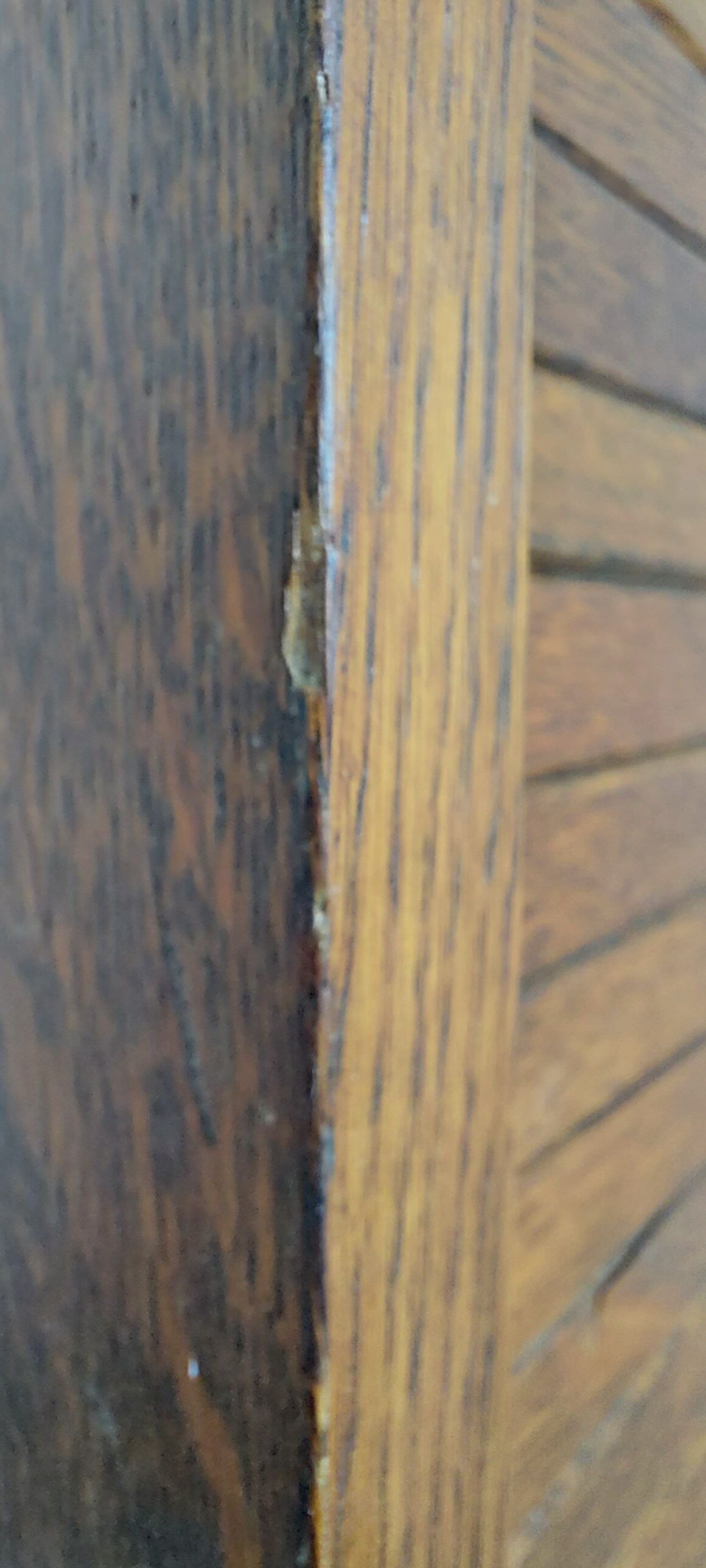 Double frame cabinet with solid oak curtains 50s