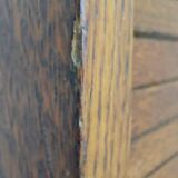 Double frame cabinet with solid oak curtains 50s