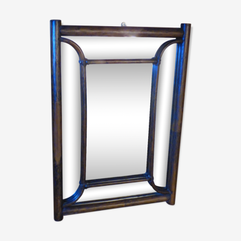 Miroir fenêtre bambou 70x48cm