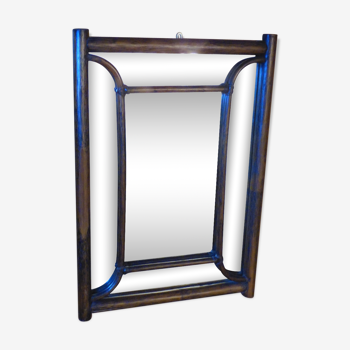 Mirror window bamboo 70x48cm