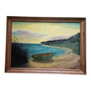 Paysage marin, Huile