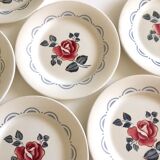6 Digoin Sarreguemines plates, Albinque