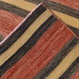 3x10 Rug For Hallway Red & Brown Vintage Kilim Runner Rug, 88x301Cm SK32981