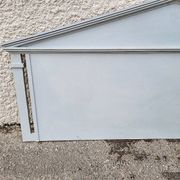 HEADBOARD IN WOOD PAINTED GREY, RECENT HANDMADE MANUFACTURE