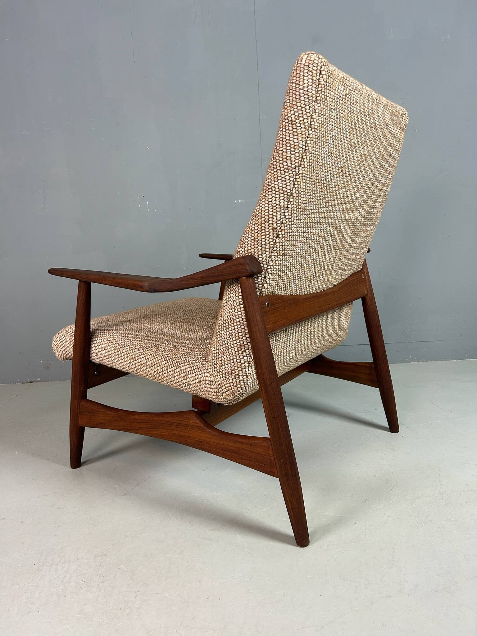 Danish teak armchair newly upholstered, 1960s
