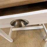 Petit table bureau bois patiné