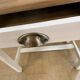 Petit table bureau bois patiné