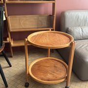 Folding wooden dessert table