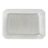 Plat en verre ciselé transparent ancien