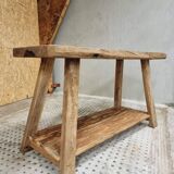Old workbench work table bathroom furniture side table 55 x 137 cm