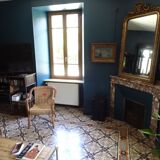 Miroir XIXème en stuc doré H 142 cm