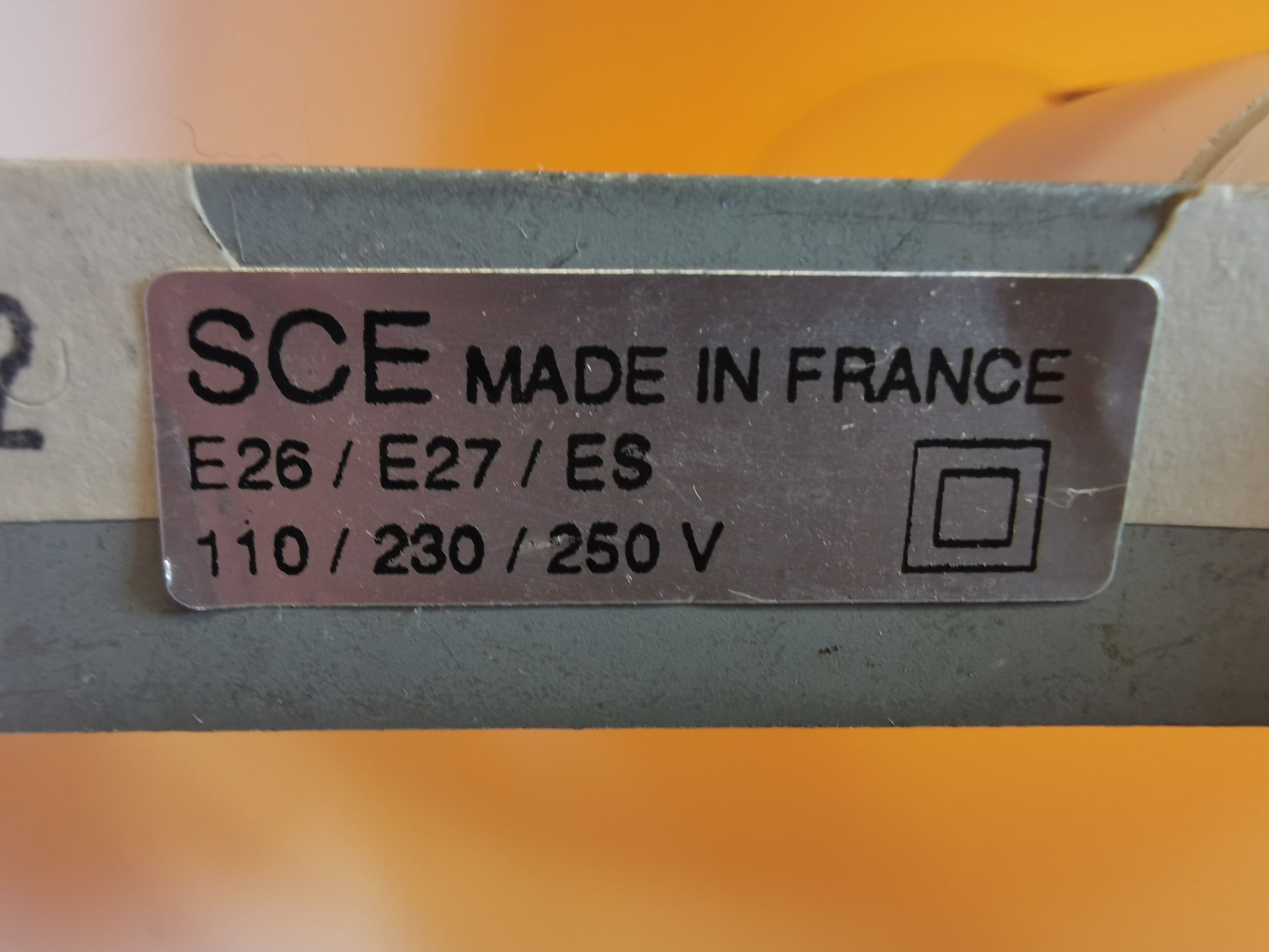 Table lamps, model Teepee, from the 80s in double-layer glass (orange and milky white)