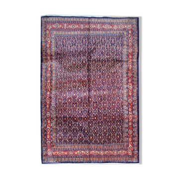 Hand made oriental wool area traditional red purple carpet- 275x325cm