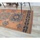 1970s Turkish orange wool runner rug 95x319