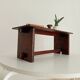 Low brutalist stool in the style of Charles Dudouyt.