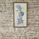 Tableau Aquarelle Fleurs Hortensia Signé J. Verne
