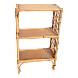 Rattan shelf on legs circa 1970