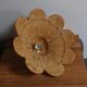 Suspension fleur en rotin