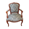 Fauteuil de style Louis XV bleu