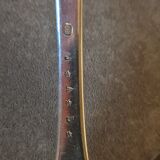 grâgout spoons, plain, monogrammed, solid silver