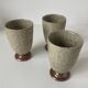 Trio de vases en grès émaillé de La Borne par Christine Pedley