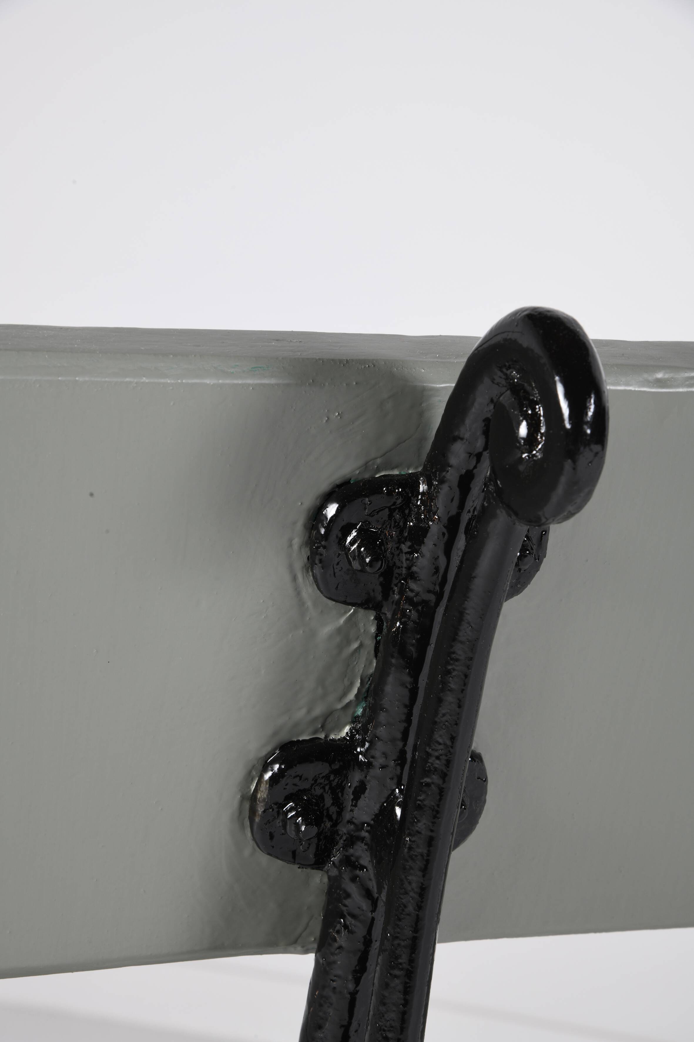 Cast iron and wood garden bench