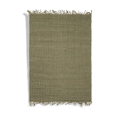 Carpet in jute and green cotton 120 x 170 cm