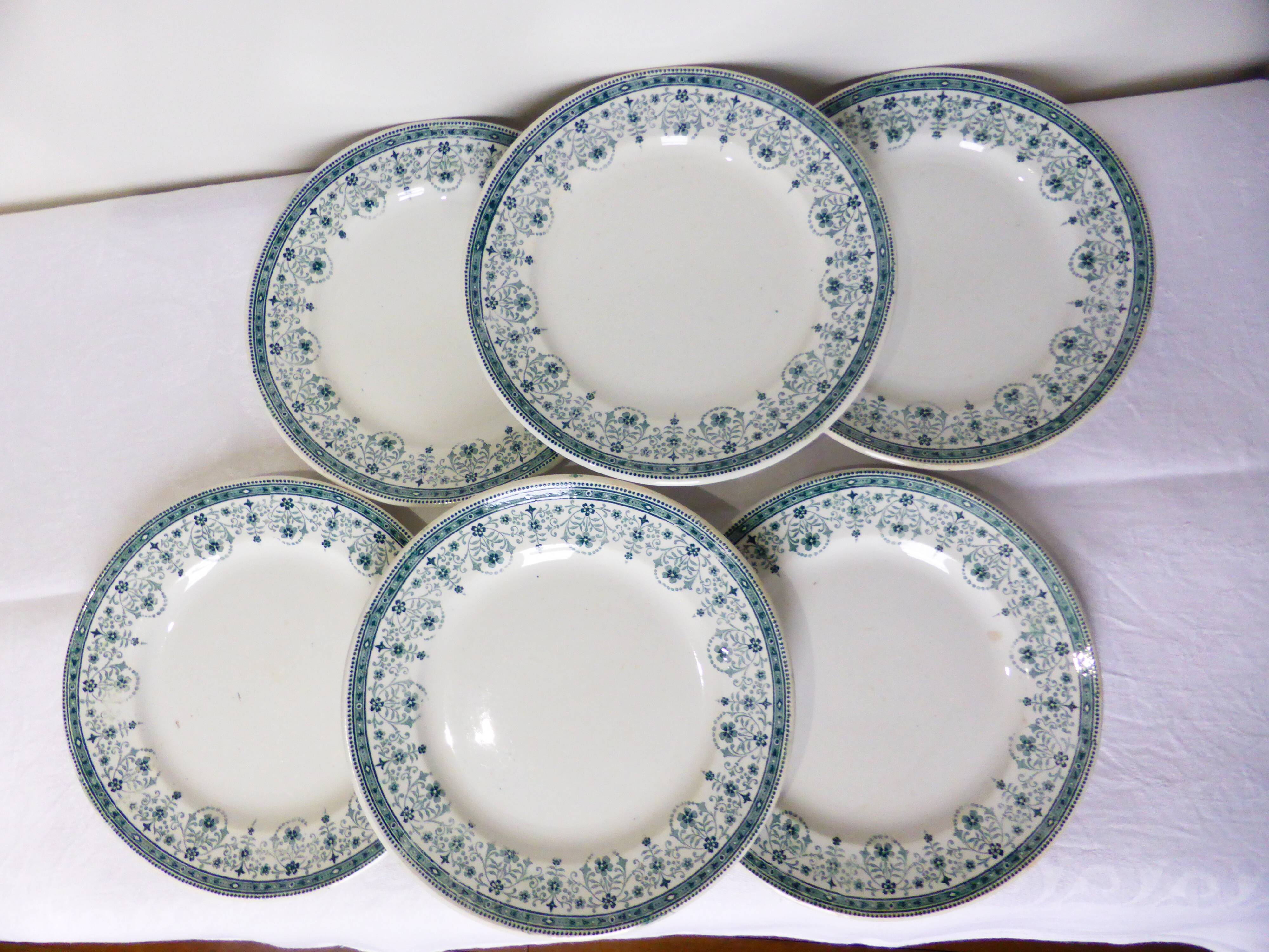 Set of 6 dessert plates from the Moulin des Loups and Hamage model Marceau 211228