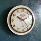Vintage formica clock round silent wall clock "White Lutetia"