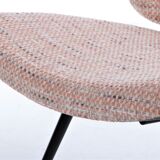 Vintage chair pair with metal legs, 1960s