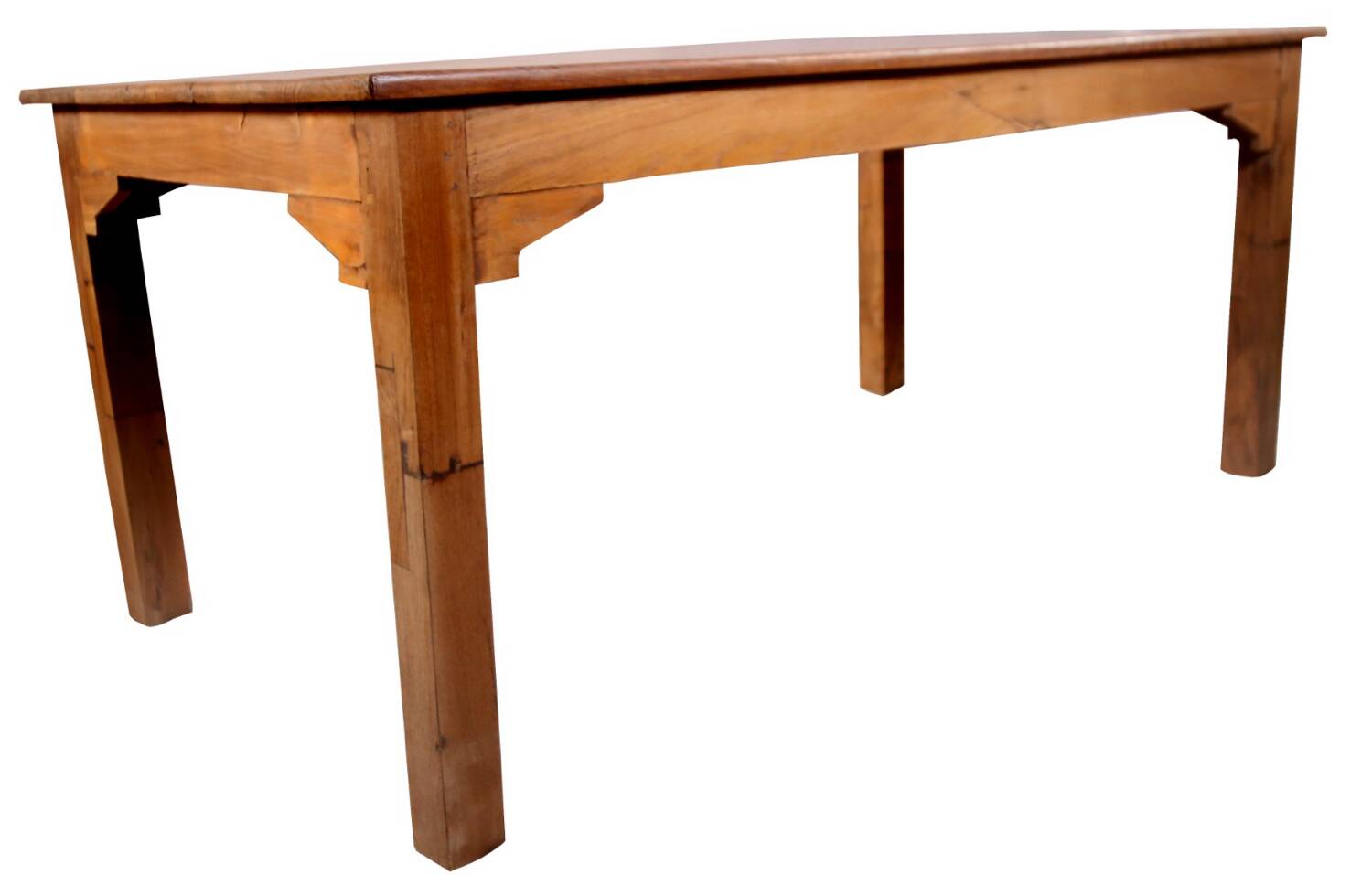 Table de ferme, d'atelier ancienne en teck birman