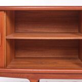Sideboard with roller shutter doors, Danish, vintage, teak, produced by Dyrlund