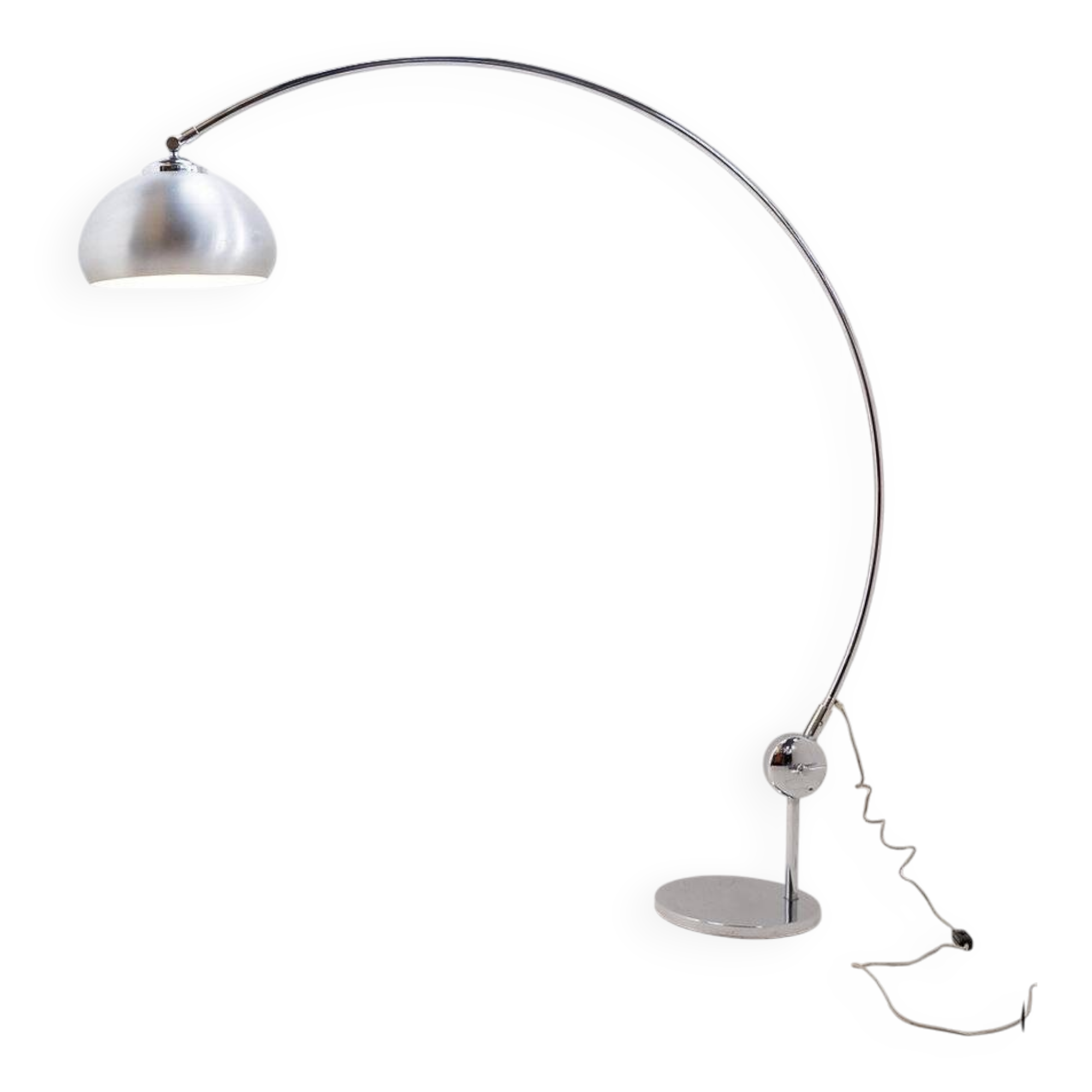 Lampadaire arc design space age - années 1970