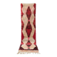 Tapis couloir berbère rouge et beige 75 x 280 cm