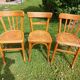 6 sanded bistro chairs