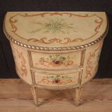 Half-moon commode in painted wood from the 60s