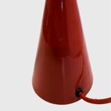 80's style table lamp Max Bill, Egoluce, vintage brown-red.