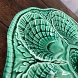 Sarreguemines green oyster plate in slurry