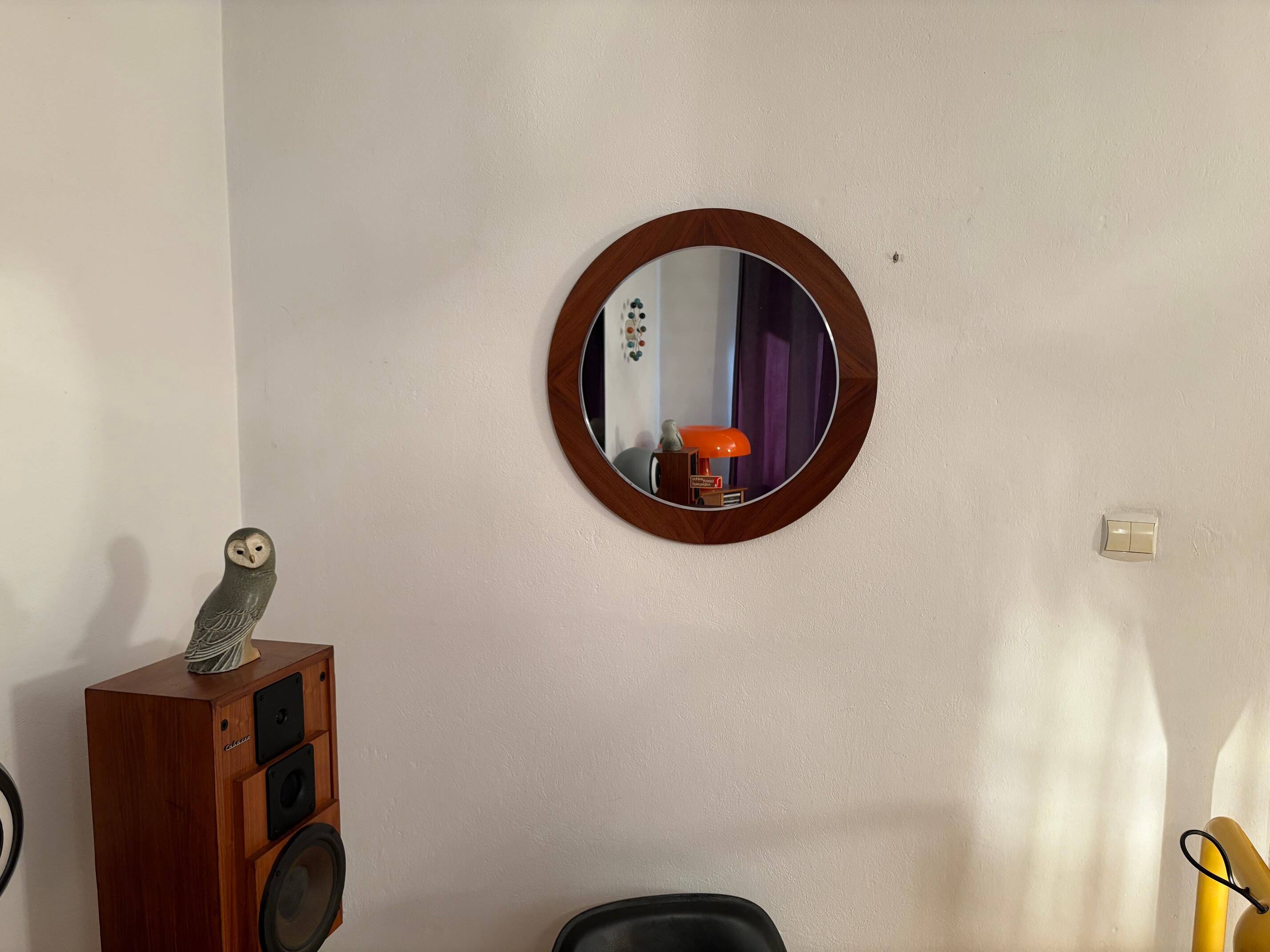 Scandinavian-style crystal mirror, Germany, 1970s