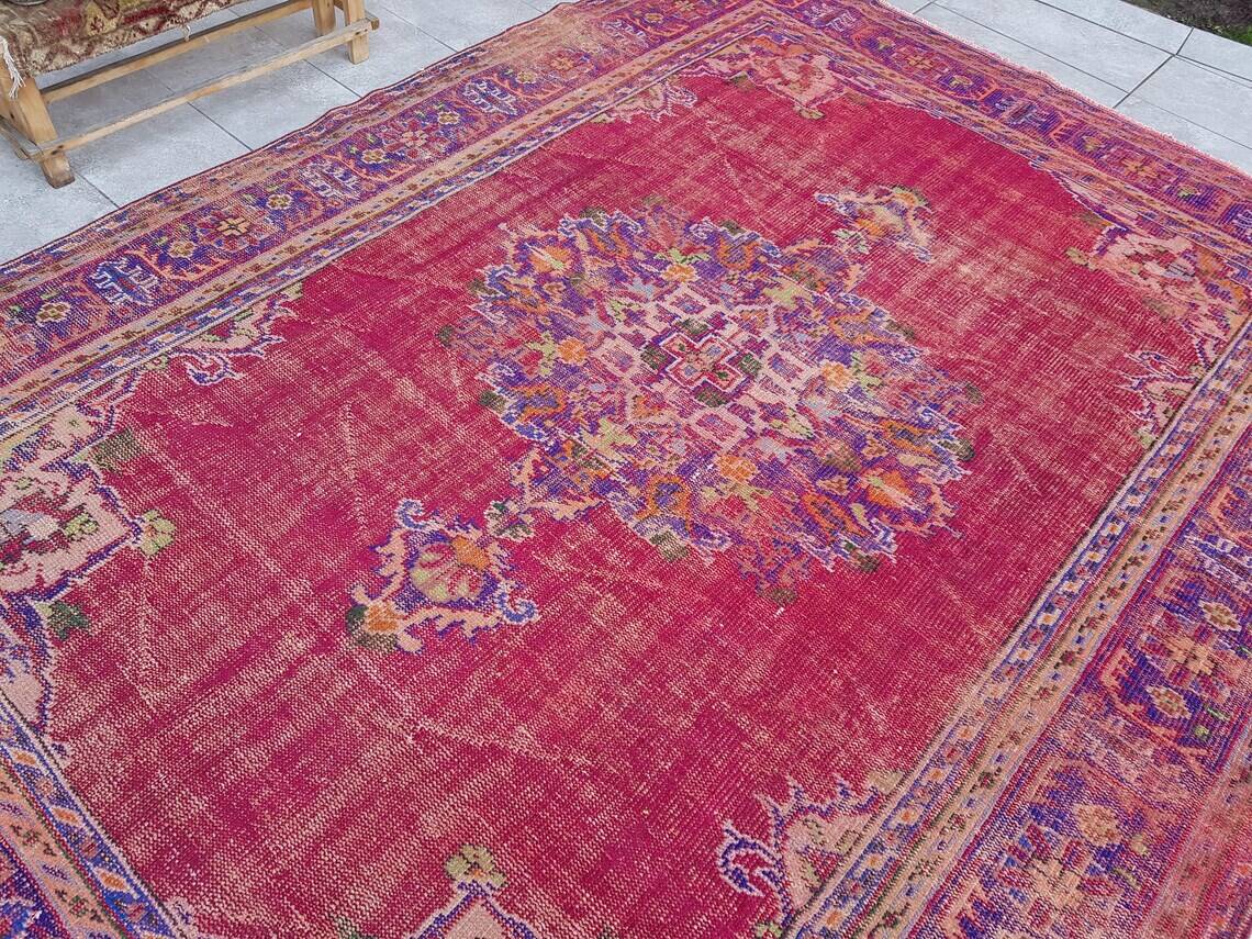Tapis de sol en laine Oushak d'Anatolie, réf. 2275